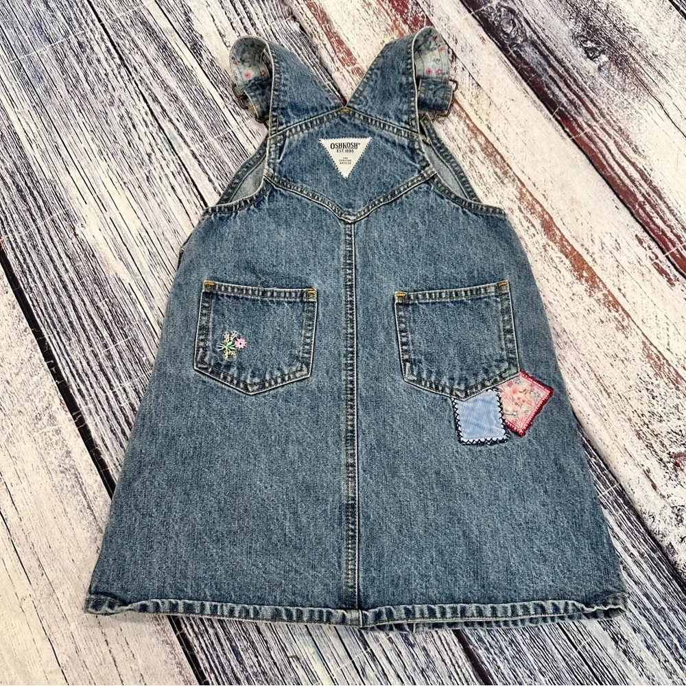 Vintage OshKosh B'gosh Patchwork Light Blue Denim Overalls
